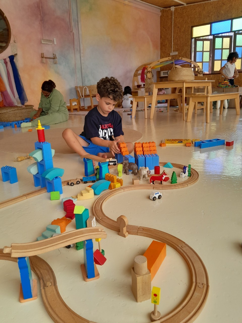 Child with blocks